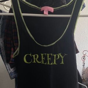 creepy tank size xs